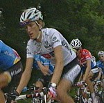 Andy et Frank Schleck pendant la 19me tape du Tour de France 2008